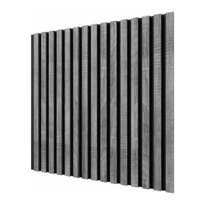 Акустические стеновые панели Cosca Decor 600x600x19 мм, черный войлок, рейки МДФ 00-00075629