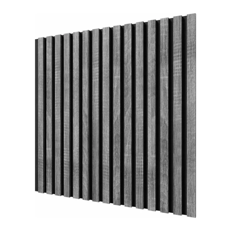 Акустические стеновые панели Cosca Decor 600x600x19 мм, черный войлок, рейки МДФ 00-00075629
