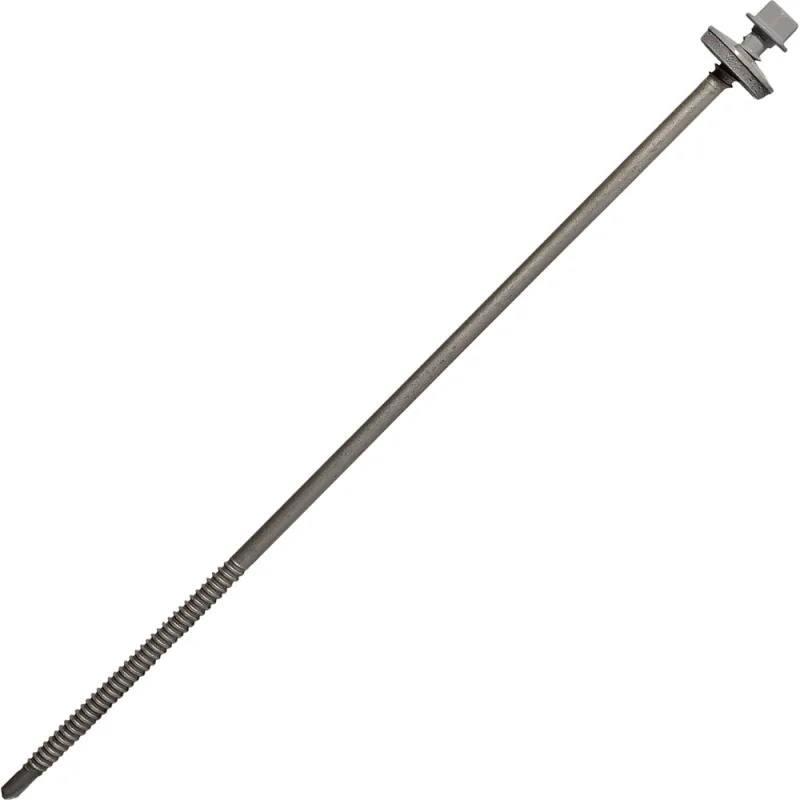 Саморез для сэндвич-панелей HARDWEX ТМ HWX5-P10-6.3/5.5x240 мм, св.№3, RUSPERT, RAL 7004, 50 шт. 5190024092787