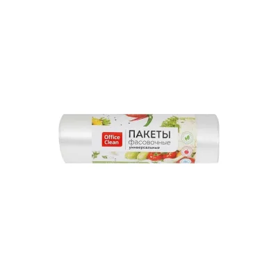 Пакеты фасовочные OfficeClean ПНД, 24х37 см, 6 мкм, рулон, 100 шт. 268815