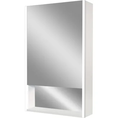 Зеркало-шкаф с подсветкой и полкой Art&amp;Max Foggia AM-Fog-600-800-1D-L-DS-F-White