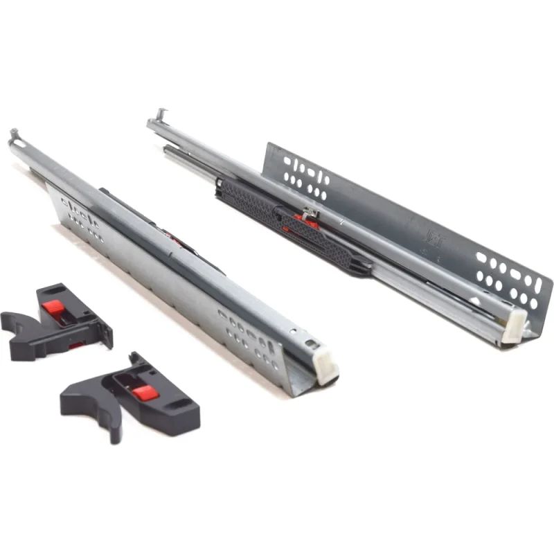 Направляющие JET VD 631FE Clip On скрытого монтажа полного выдвижения с доводчиком, L300мм B631FE.300ZIKS99