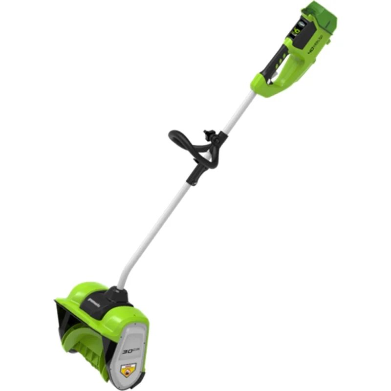 Снегоуборщик аккумуляторный GreenWorks 40 V, 30 см, бесщеточный, с 1хАКБ 2 Ач c USB и ЗУ 2600807USB2