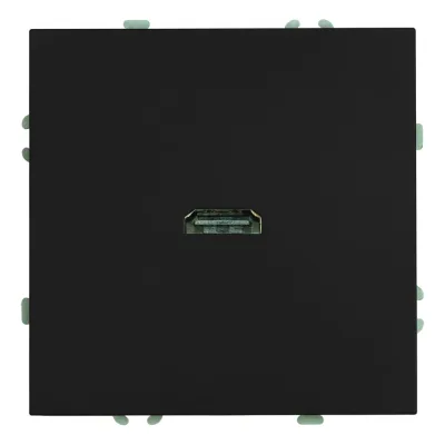 Розетка HDMI STEKKER 2.0 Type A (механизм),серия Эмили, RST00-5118-05, черный уголь, soft touch 50171