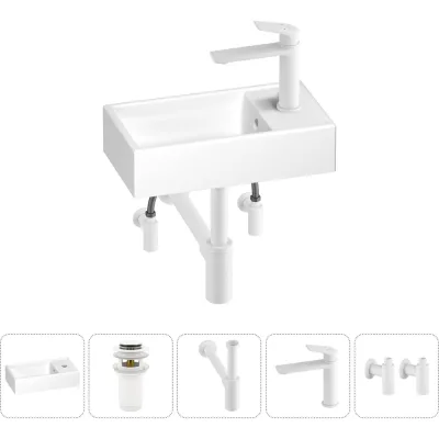 Маленькая раковина для ванной комнаты или туалета Wellsee WC Area в наборе 5 в 1 202010470