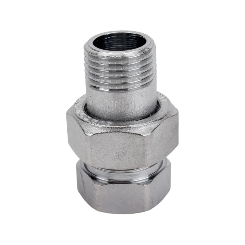 Сгон Giacomini прямой, НВ, 1/2", 1/2", латунь, хромированный R18X003