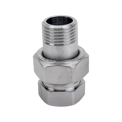 Сгон Giacomini прямой, НВ, 1/2", 1/2", латунь, хромированный R18X003