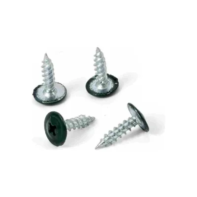 Саморез крашеный с пресс-шайбой Квадра острый конец, 4.2 x 16, RAL 6005, уп. 20 шт. 600516120812