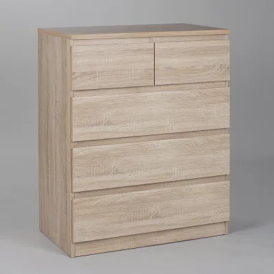 Комод Гуд ЛАКК МАЛЬТА 5 ящиков, 80x48x98 см, бежевый, дуб сонома 2.05.02.080.3