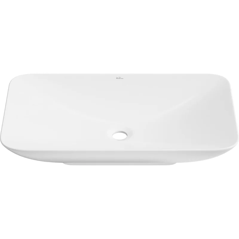 Накладная раковина для ванной Wellsee Demure прямоугольная, ширина умывальника 60 см, цвет глянцевый белый 323201000
