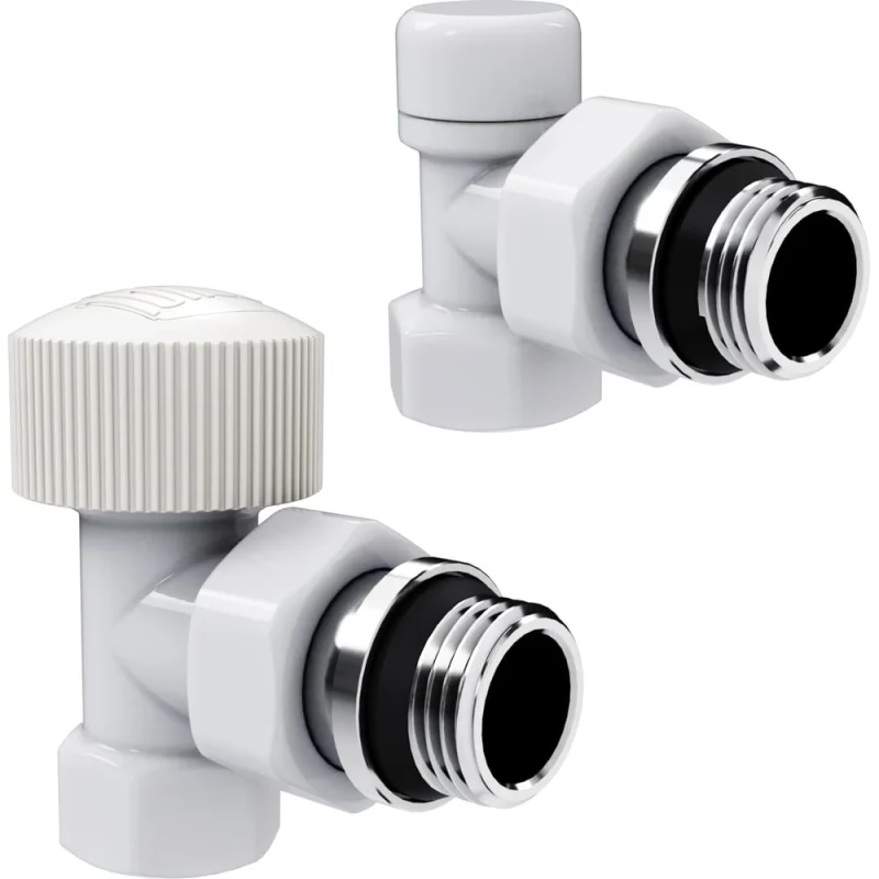 Набор термостатический угловой Royal Thermo Design 1/2М30x1.5, белый НС-1640379