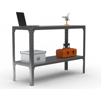 Стол-верстак ООО Металекс Metalex KIT 950х1200х500 мм, одна полка, серый 204942
