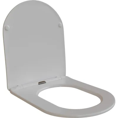 Сиденье для унитаза WAVE ROUND дюропласт, микролифт, белый глянец 551224