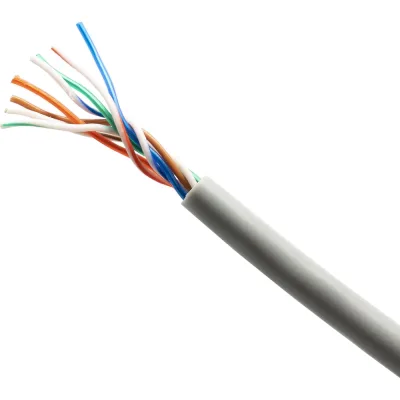 Кабель UTP OXION Cat. 5е 26AWG медь 40м+4 шт колпачка+4 шт коннектора RJ-45, арт. BLK15038351-40-4-4