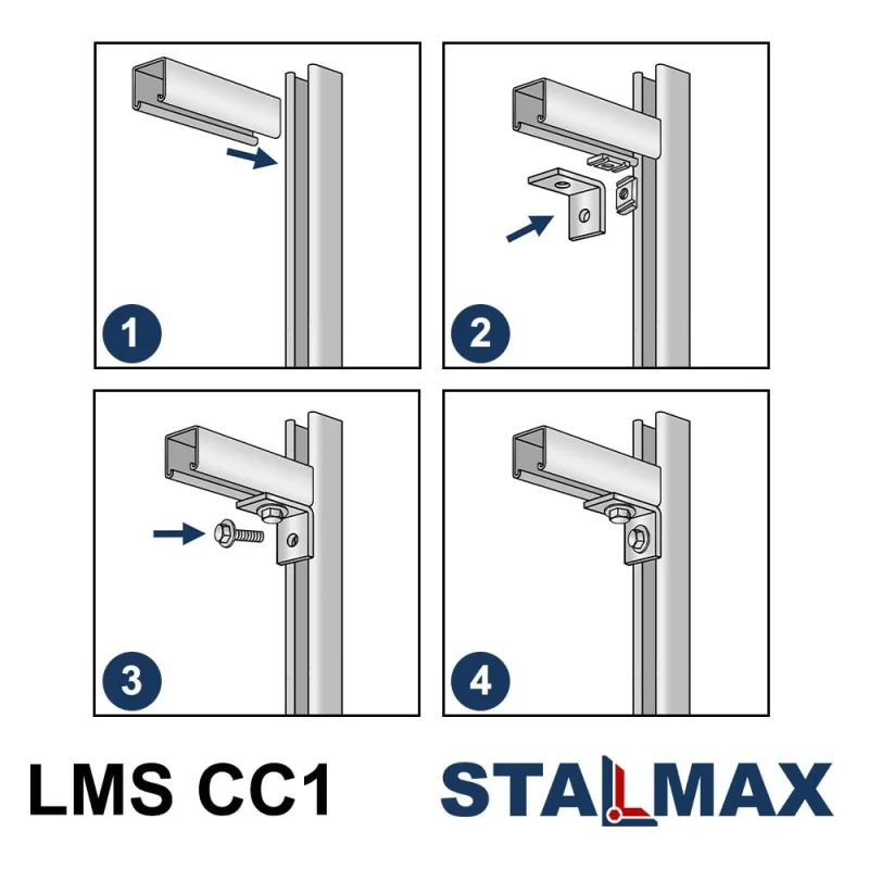 Уголок STALMAX соединительный LMS CC1 41 для монтажного профиля (арт. 10559) оц. сталь (уп. 50 шт) 10559-023