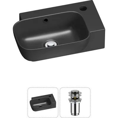 Комплект 2 в 1 Wellsee Bathroom Sink накладная/подвесная раковина 40x24 см, состоит 20216373R