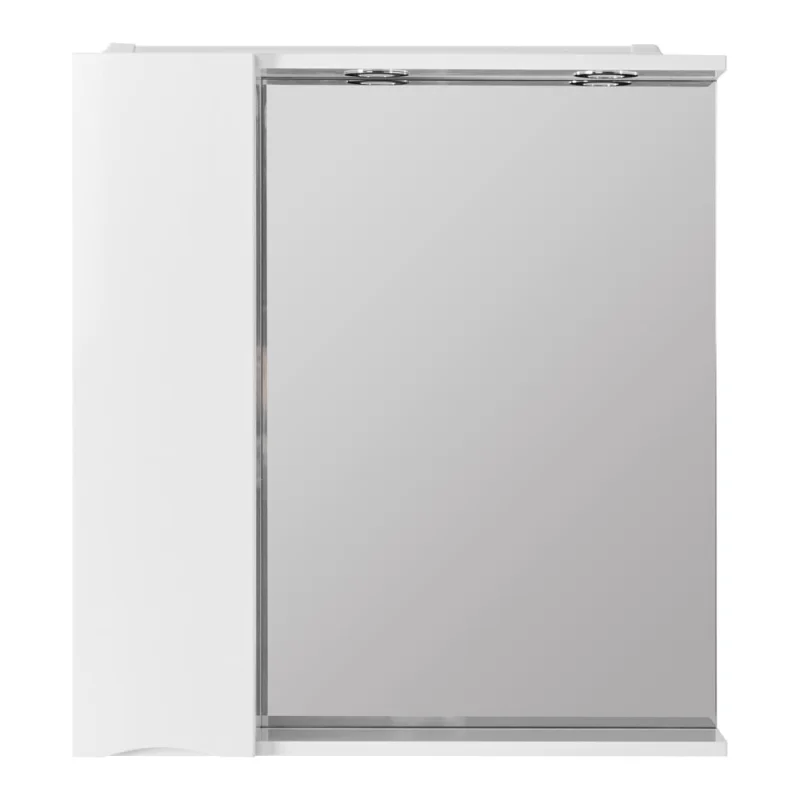 Шкаф зеркальный BelBagno MARINO подвесной, с одной распашной дверцей с доводчиками, LED 2x4 W, левосторонний, Bianco Lucido, 600x150x750 MARINO-SPC-600/750-1A-BL-P-L