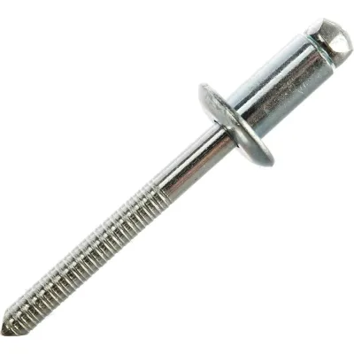 Заклепка ОПМ ISO 15983 тяговая d4,8x25 А2/А2 станд.буртик с плоской головкой 250 шт. УТ000155723
