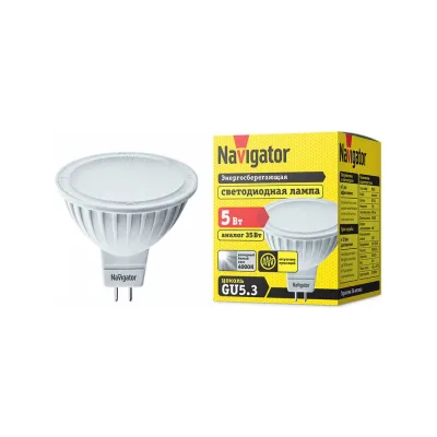 Светодиодная лампа Navigator 94 129 NLL-MR16-5-230-4K-GU5.3 5Вт 4000К белый 170-260В 94129