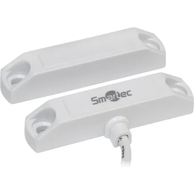 Магнитоконтактный датчик Smartec ST-DM125NO-WT НР, белый, накладной для деревянных дверей smkd0216