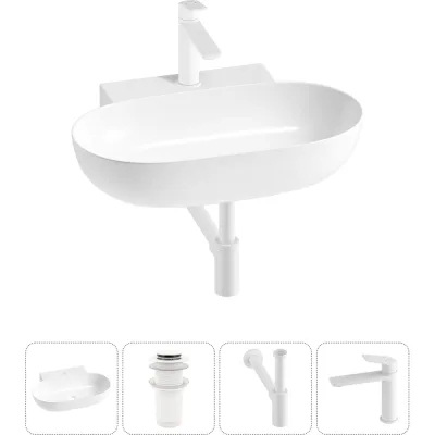 Комплект 4 в 1 Lavinia Boho Bathroom Sink накладная/подвесная раковина 58x40 см 20215138R