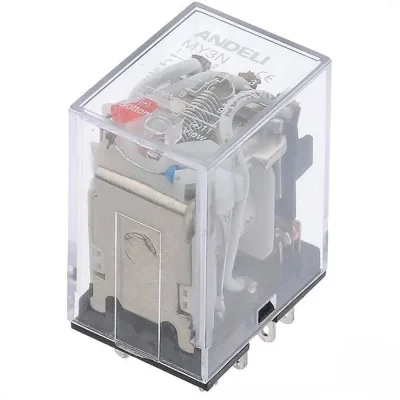 Промежуточное реле ANDELI MY4 24V AC с инд. 4 контактами 3А ADL09-227