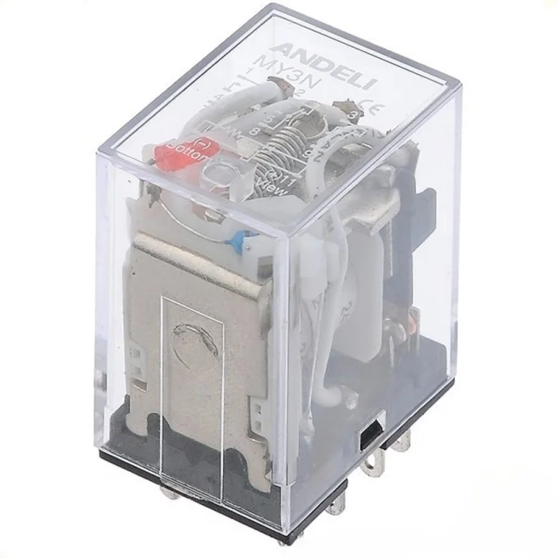 Промежуточное реле ANDELI MY4 24V AC с инд. 4 контактами 3А ADL09-227