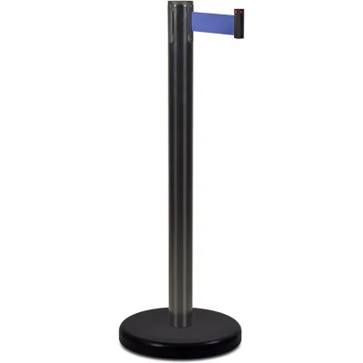 Стойка ограждения RUSBARRIER с лентой 2 м BSLN-Х86332 BLACK blue