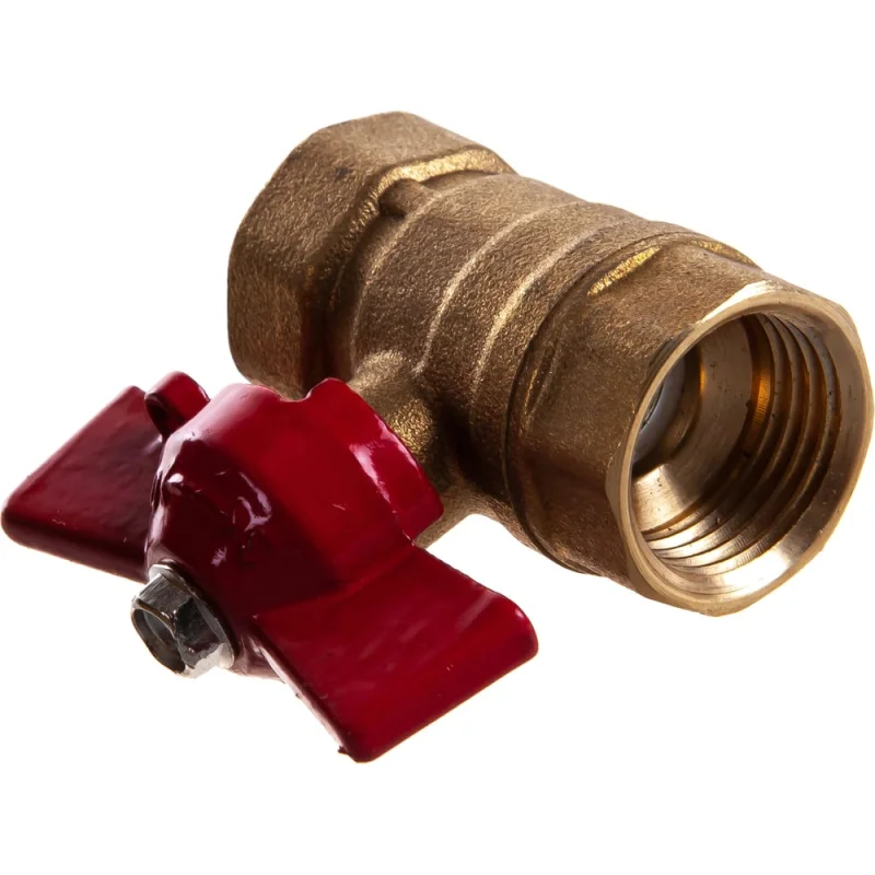 Шаровой кран для воды ОПТИМА 1/2" г/г бабочка SOFFB012