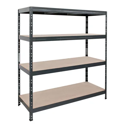 Стеллаж металлический черный AR Shelving 1800x1600x600 мм 4 полки