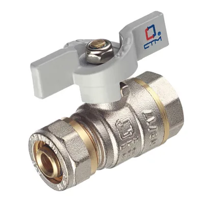 Шаровой кран для воды СТМ СТАНДАРТ 16х1/2", ц/г, бабочка CWPF1216