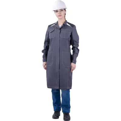Халат Iform ТУРБО SAFETY летний, серый-т.серый, женский (104-108, 182-188), шт, Хал 746/104/182
