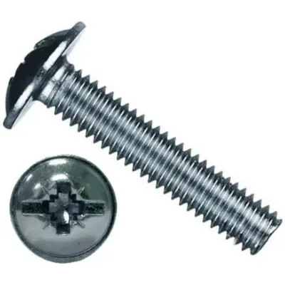 Винт с полукруглой головой и прессшайбой BlackWeld 3x12, цинк, DIN 967 (2000) 144454