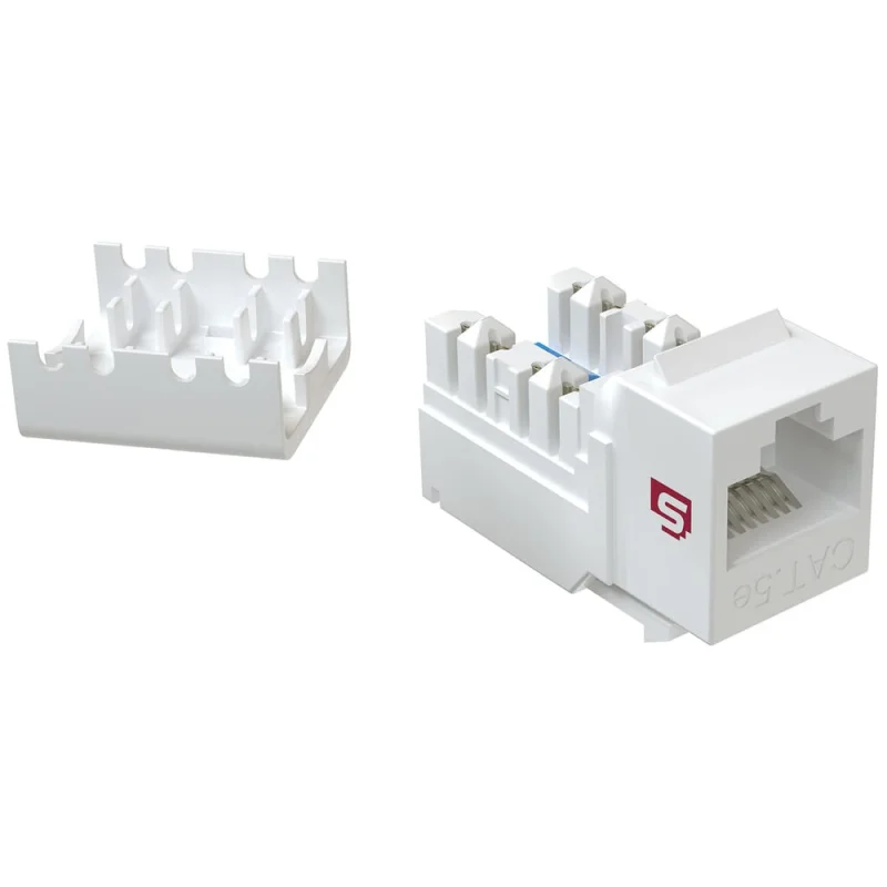 Вставка Keystone SYSMATRIX Jack RJ-45(8P8C) категория 5e 110 IDC заделка с помощью SM TOOL белая ( 5шт. в упаковке ) KJ 5EU090.SMTWH.VI5