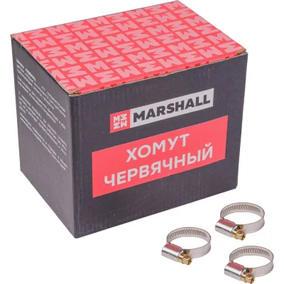 Хомут червячный MARSHALL 20-32 мм (нержавеющая сталь; кратность - 100 шт) MR4205