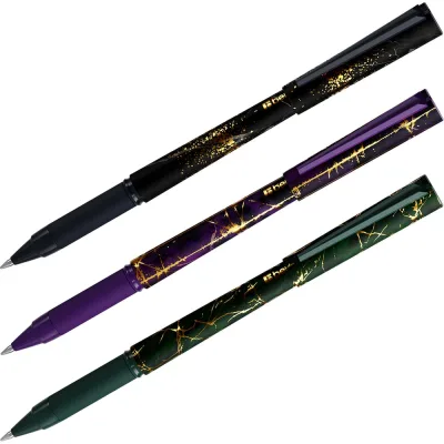 Ручка шариковая Berlingo Golden Shade синяя, 0,7мм, грип, рисунок на, CBp07S22 CBp_07S22
