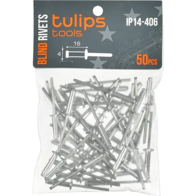 Вытяжные заклепки Tulips tools 4.0х16 мм, 50 шт IP14-406