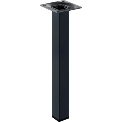 Ножка Tech-Krep 25х25х400 квадратная, нерегул, черная (4шт) - /Zitar 154502