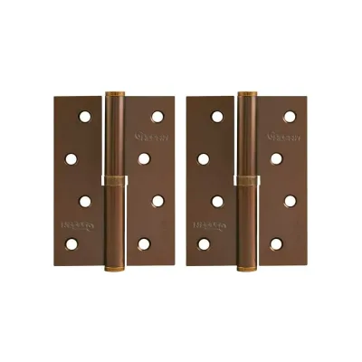 Врезные петли НОРА-М 750-4" ECO правые 100x70x2,5 матовый кофе, 2 шт. 18701
