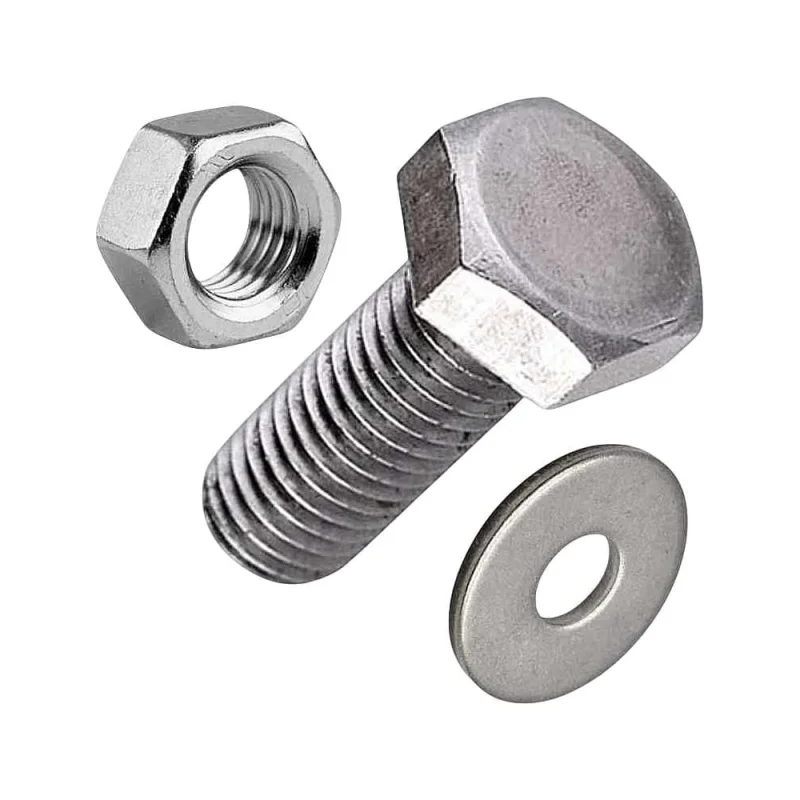 Болт 23 БОЛТА 6x100 мм с шайбой и гайкой ОЦ DIN933 к.п.8.8 (10 шт.) 11258