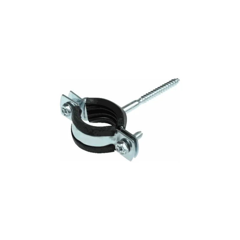 Оцинкованный хомут с резиновым уплотнителем Terma 3/8" 16-22 мм, с шурупом 24001 28701