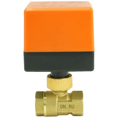 Кран DN.ru латунный RP.BRASS.120.MM.015 Ду15 Ру16, муфтовый электропривод 220В D160-00116