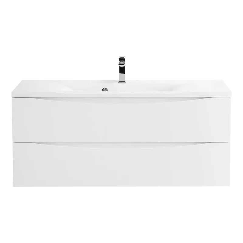 База под раковину BelBagno MARINO подвесная, с двумя выкатными ящиками, Bianco Opaco, 1100x450x500, MARINO-1100-2C-SO-BO-P