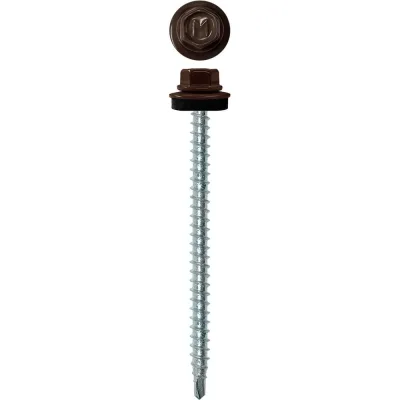 Кровельный саморез Daxmer 4,8x70 RAL 8019, сверло №1, 100 шт. 00000304179