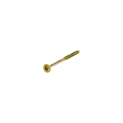 Саморез по дереву HIMTEX проф. желт. тарельчатая голова Torx 30, 6х70, 100 шт. 06070Wh
