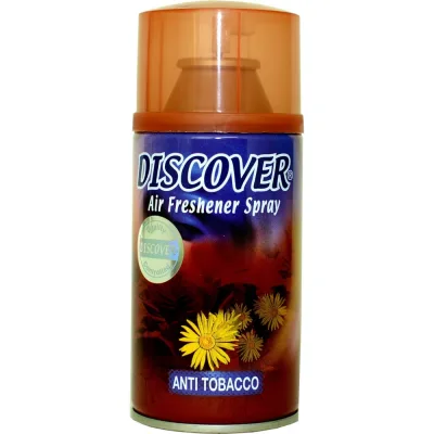 Сменный баллон для автоматического освежителя  DISCOVER ANTI TOBACCO 320 мл с корицей DSR 0016-13