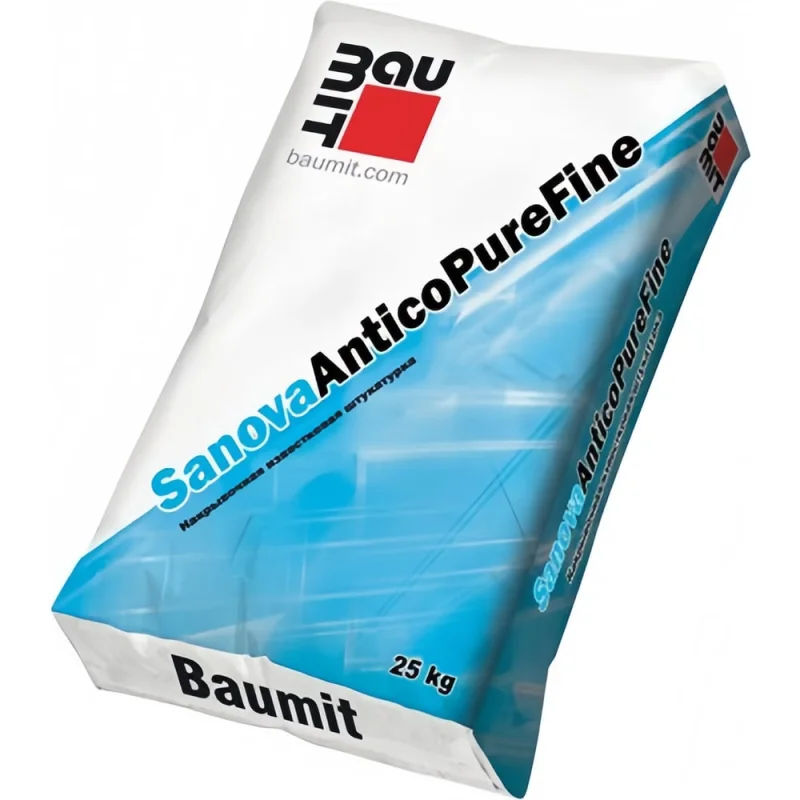 Известковая штукатурка Baumit Sanova AnticoPure Fine 25 кг 25 кг (1312)