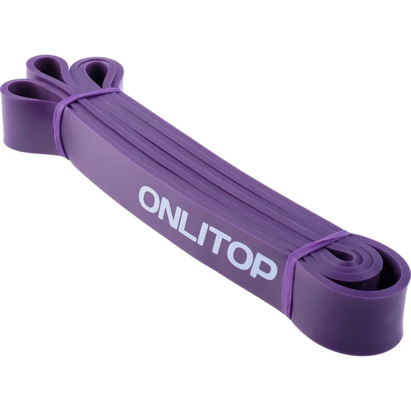 Многофункциональный ленточный эспандер ONLITOP 15-40 кг, 208х3.2х0.45 см, фиолетовый 4128419