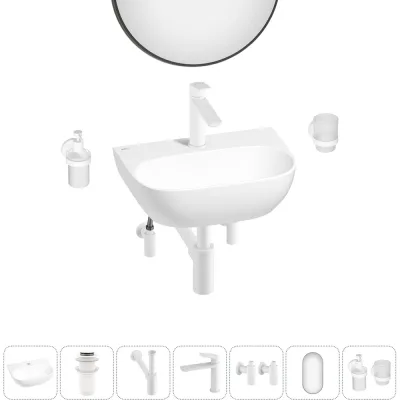 Мини-раковина для ванной комнаты или туалета Wellsee WC Area в наборе 7 в 1 20218166R