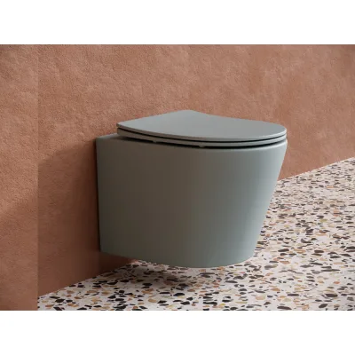 Подвесной унитаз Ceramicanova Balearica Rimless антрацит матовый CN6000MH